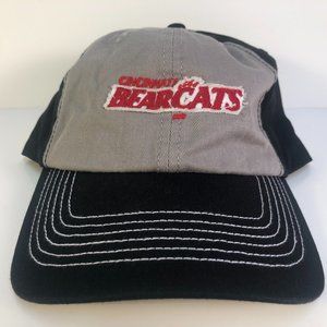 Fan Favorite Cincinnati Bearcats Adjustable Strapback Hat Cap Black/Grey NWT